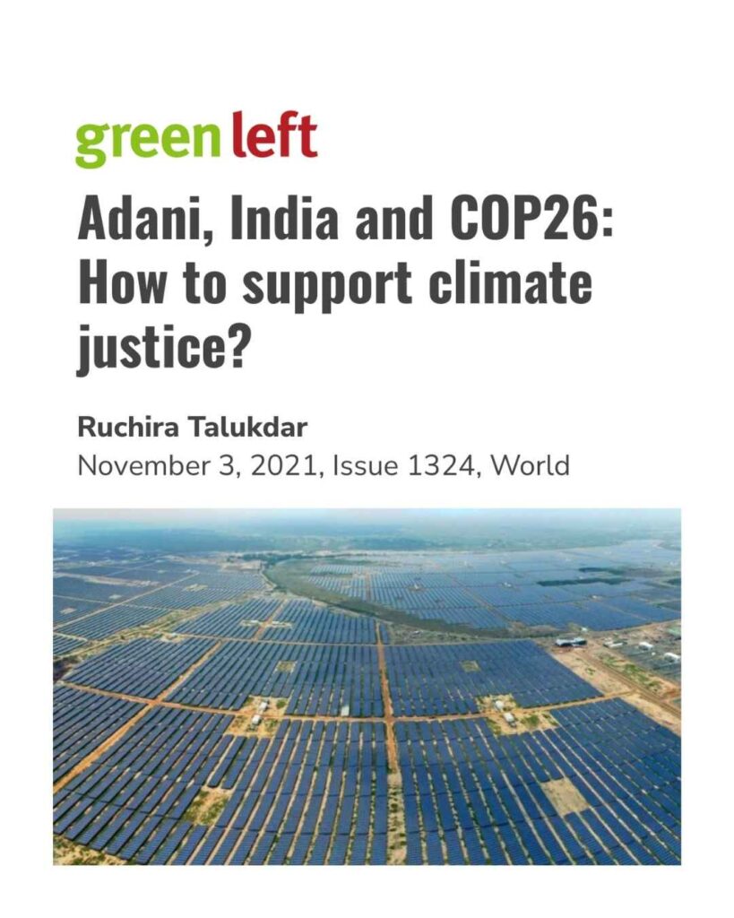 Adani, India and COP26. How to support climate justice?