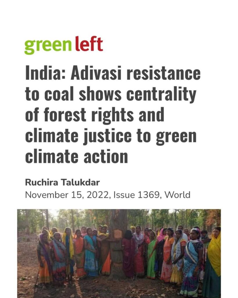India: Adivasi resistance to coal shows centrality of forest rights and climate justice to green climate action